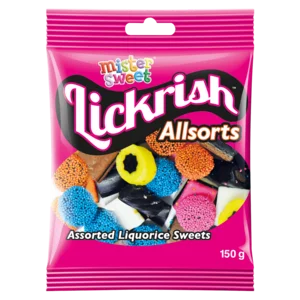 Mister Sweet All Sorts Liquorice 150g Mister Sweet All Sorts Liquorice 150g