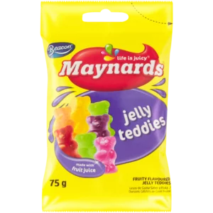 Maynards Mini Fruity Enerjelly Teddies 75g Maynards Mini Fruity Enerjelly Teddies 75g