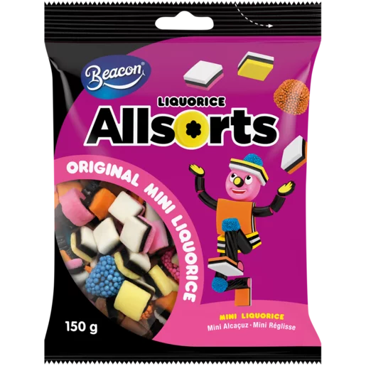 Beacon Allsorts Original Mini Liquorice 150g Beacon Allsorts Original Mini Liquorice 150g