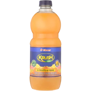 Clover Krush 100% 6 Fruit & Wheat Fibre Fruit Juice 1.5L Clover Krush 100% 6 Fruit & Wheat Fibre Fruit Juice 1.5L
