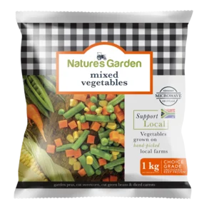 Natures Garden Frozen Mixed Vegetables 1kg