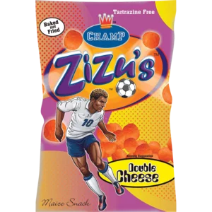 Champ Zizu's Double Cheese Maize Snack 100g Champ Zizu's Double Cheese Maize Snack 100g