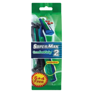 Super-Max Comfort Grip Disposable Razors 10 Pack Super-Max Comfort Grip Disposable Razors 10 Pack