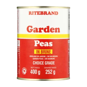 Ritebrand Garden Peas In Brine Can 400g Ritebrand Garden Peas In Brine Can 400g