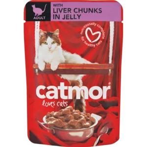 Catmor Liver Chunks In Jelly Cat Food Pouch 85g Catmor Liver Chunks In Jelly Cat Food Pouch 85g