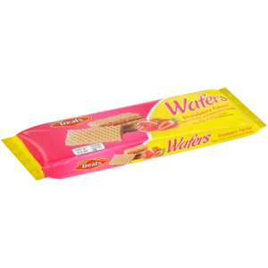 Tasty Treats Strawberry Flavoured Wafers 100g Tasty Treats Strawberry Flavoured Wafers 100g