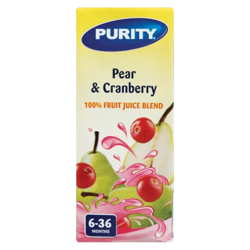 Purity Pear & Cranberry 100% Fruit Juice Blend 6-36 Months 200ml Purity Pear & Cranberry 100% Fruit Juice Blend 6-36 Months 200ml