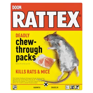 Doom Rattex Deadly Chew Through Packs Rat Poison 100g Doom Rattex Deadly Chew Through Packs Rat Poison 100g