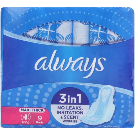 Always Maxi Plus Sanitary Pads 9 Pack Always Maxi Plus Sanitary Pads 9 Pack