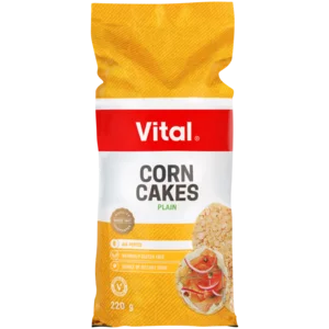 Vital Plain Corn Cakes Bag 220g