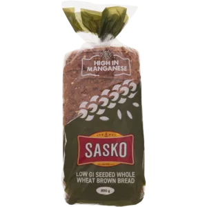 Sasko Low G.I Dumpy Seeded Whole Wheat Brown Bread 800g