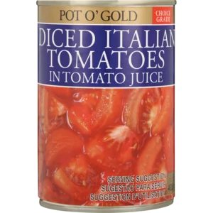 Pot O' Gold Diced Italian Tomatoes In Juice 400g Pot O' Gold Diced Italian Tomatoes In Juice 400g