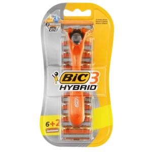 BIC 3 Hybrid Men's Disposable Razors Blister Cartridges 1 Pack + 8 BIC 3 Hybrid Men's Disposable Razors Blister Cartridges 1 Pack + 8