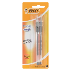 BIC Crystal Grip Ball Point Pen Medium Black BIC Crystal Grip Ball Point Pen Medium Black