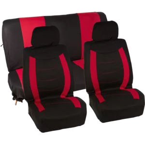 Q-Premium Red Seat Covers Set 6 Piece Q-Premium Red Seat Covers Set 6 Piece