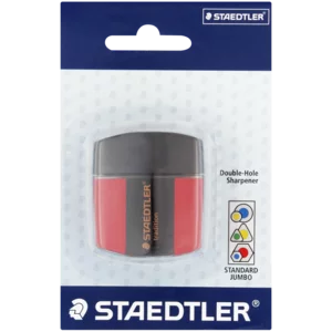 Staedtler Black & Red Double Hole Barrel Sharpener