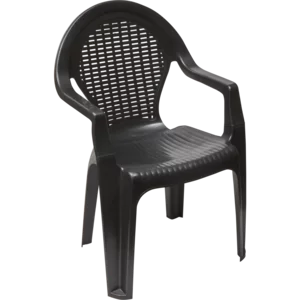 Gold Sun Black Midback Plastic Outdoor Chair Gold Sun Black Midback Plastic Outdoor Chair