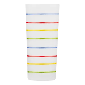 Multi Stripe Hi Ball Glass