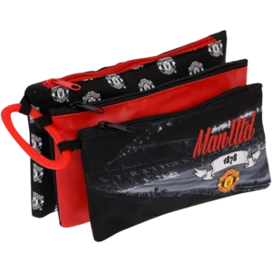 Manchester United Assorted Pencil Bags 3 Piece Manchester United Assorted Pencil Bags 3 Piece