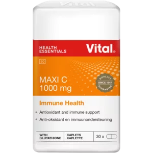 Vital Maxi C Immune Health Antioxidant & Immune Support Multivitamin Caplets 1000mg 30 Pack