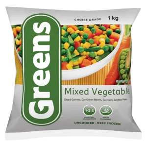 Greens Frozen Mixed Vegetables 1kg Greens Frozen Mixed Vegetables 1kg