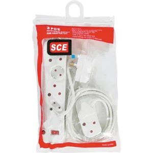 SCE Electrical Socket & Adapter Set 3 Piece SCE Electrical Socket & Adapter Set 3 Piece