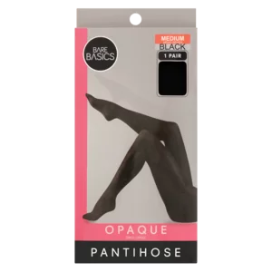 Bare Basics Black Medium Pantihose