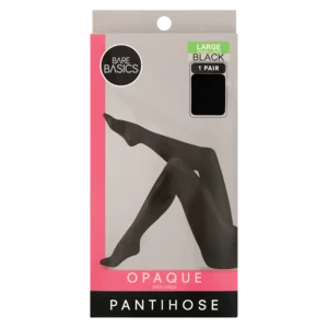 Bare Basics Black Large Pantihose Bare Basics Black Large Pantihose