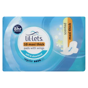 Lil-Lets Scented Regular Winged Maxi Thick Pads 10 Pack