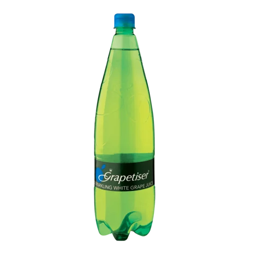 Grapetiser 100% White Grape Sparkling Juice Bottle 1.25L