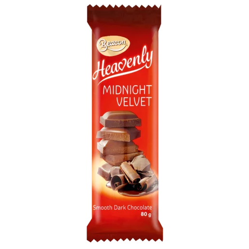 Beacon Heavenly Midnight Velvet Flavoured Chocolate Slab 80g