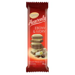 Beacon Heavenly Ebony & Ivory Flavoured Chocolate Slab 80g Beacon Heavenly Ebony & Ivory Flavoured Chocolate Slab 80g