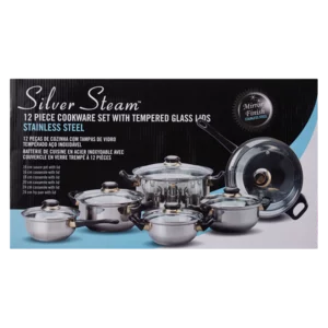 Silver Steam Cookware Set 12 Piece Silver Steam Cookware Set 12 Piece