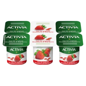 Danone Activia Strawberry Multipack Yoghurt 6x100g