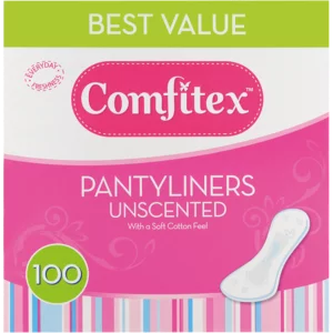 Comfitex Unscented Pantyliners 100 Pack Comfitex Unscented Pantyliners 100 Pack