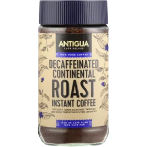 Antigua Decaffeinated Continental Roast Instant Coffee Jar 200g