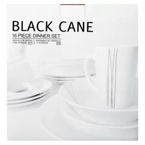 Black Cane Dinner Set 16 Piece Black Cane Dinner Set 16 Piece