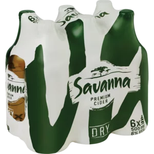 Savanna Dry Cider Bottles 6x500ml Savanna Dry Cider Bottles 6x500ml