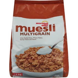 Morning Mills Multigrain Muesli Cereal 1.5kg Morning Mills Multigrain Muesli Cereal 1.5kg