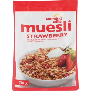 Morning Mills Strawberry Muesli Cereal 750g