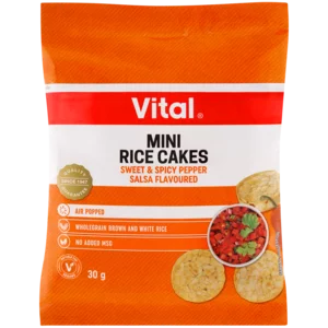 Vital Sweet & Spicy Pepper Flavoured Mini Rice Cakes 30g
