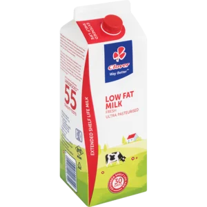 Clover Extended Shelf Life Low Fat Milk Carton 2L Clover Extended Shelf Life Low Fat Milk Carton 2L