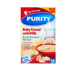 Purity Fruity Custard flavoured Baby Cereal With Milk 450g