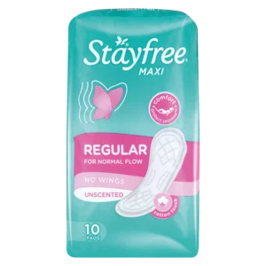 Stayfree Maxi Regular Sanitary Pads 10 Pack Stayfree Maxi Regular Sanitary Pads 10 Pack