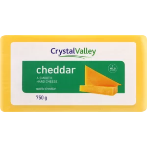 Crystal Valley Cheddar Cheese Pack 750g Crystal Valley Cheddar Cheese Pack 750g