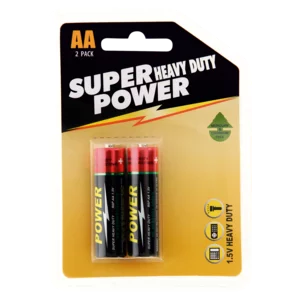Super Power 1.5V Heavy Duty Batteries 2 Pack Super Power 1.5V Heavy Duty Batteries 2 Pack