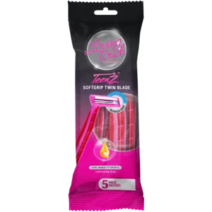Loving Touch Soft Grip Women's Disposable Razors 5 Pack