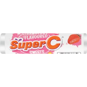 Super C Strawberry Flavoured Sweets 36.6g Super C Strawberry Flavoured Sweets 36.6g