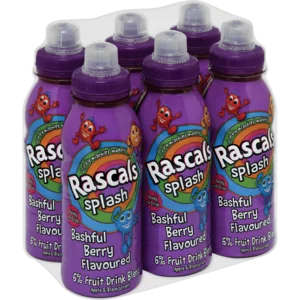 Rascals Splash Berry Flavoured Drink Bottle 6x300ml