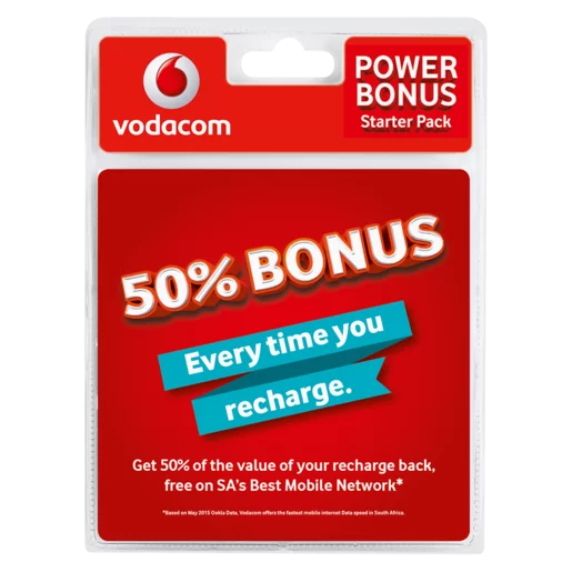 Vodacom 50% Bonus Starter Pack